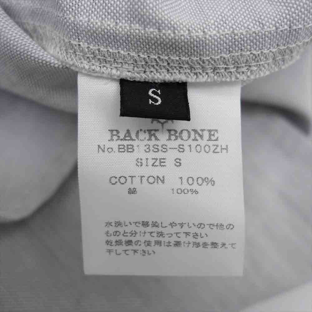 BACKBONE バックボーン BB13SS-S100ZH バックロゴ オックスフォード ボタンダウン シャツ グレー系 S【中古】