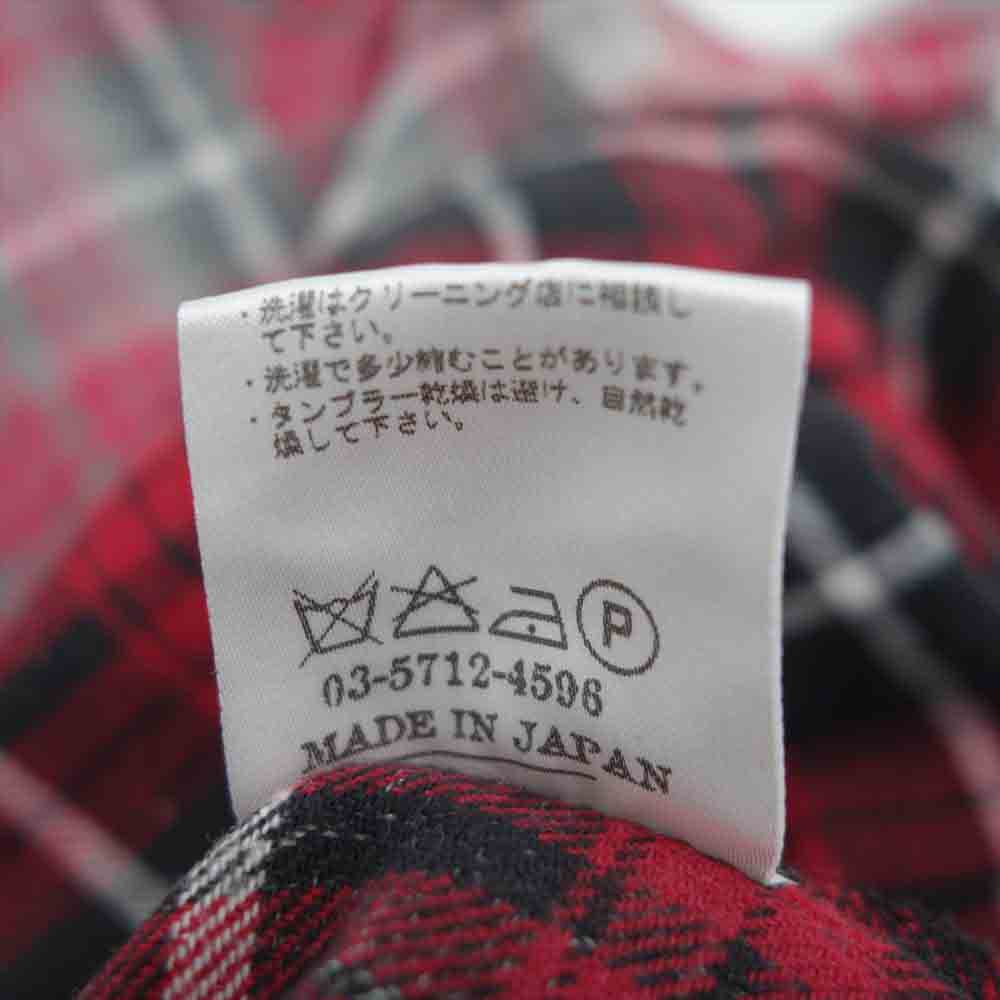 BACKBONE バックボーン BB07SS-S10 ヴィンテージ加工 長袖 フランネル チェック シャツ レッド系 S【中古】
