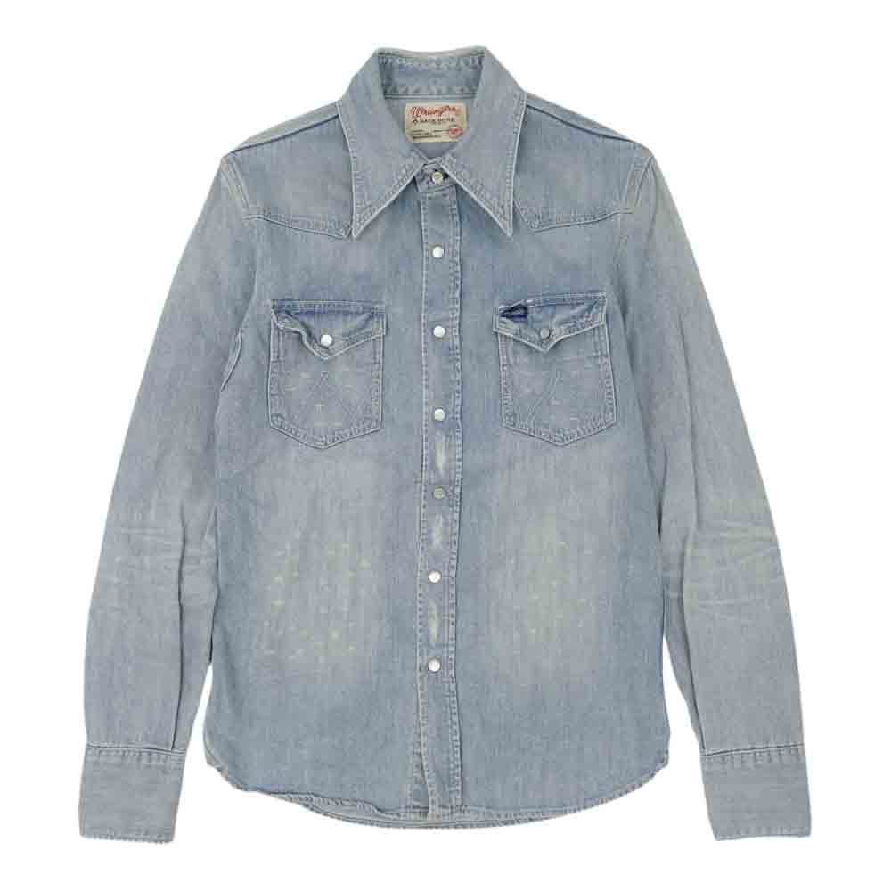 BACKBONE バックボーン W9160 Wrangler ラングラー 長袖 デニム ウエスタン シャツ ブルー系 S【中古】