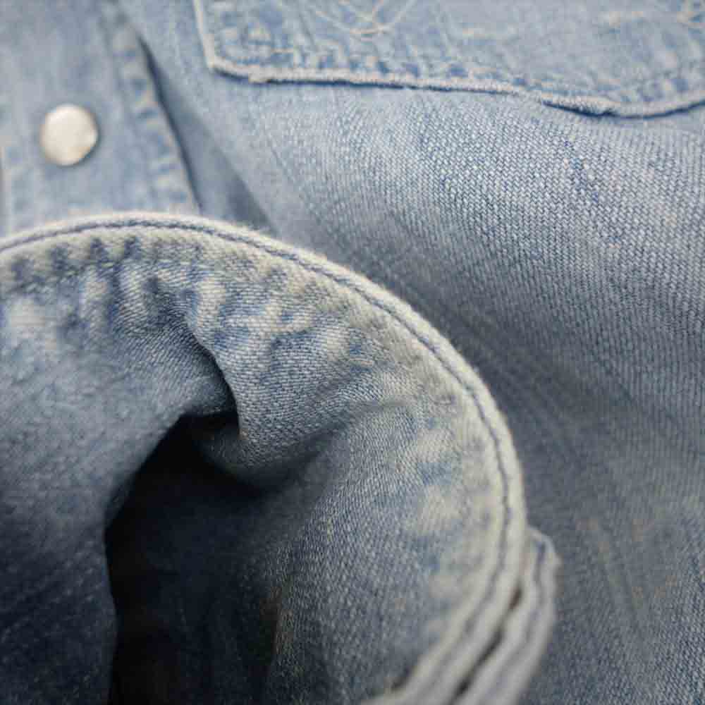BACKBONE バックボーン W9160 Wrangler ラングラー 長袖 デニム ウエスタン シャツ ブルー系 S【中古】