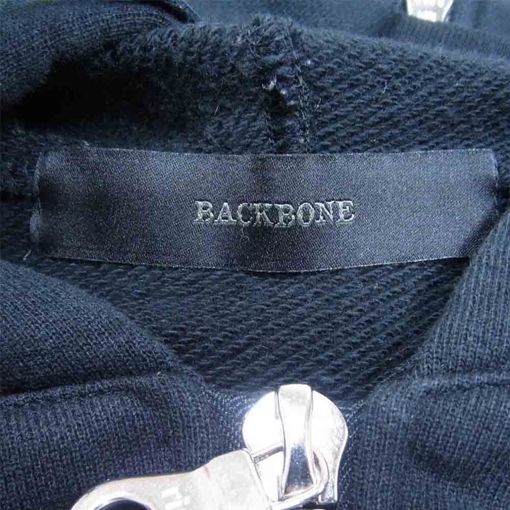 BACKBONE バックボーン BB12W-SW10 HEAVY COTTON HOODIE ヘビー コットン ジップ パーカー ブラック系 S【中古】