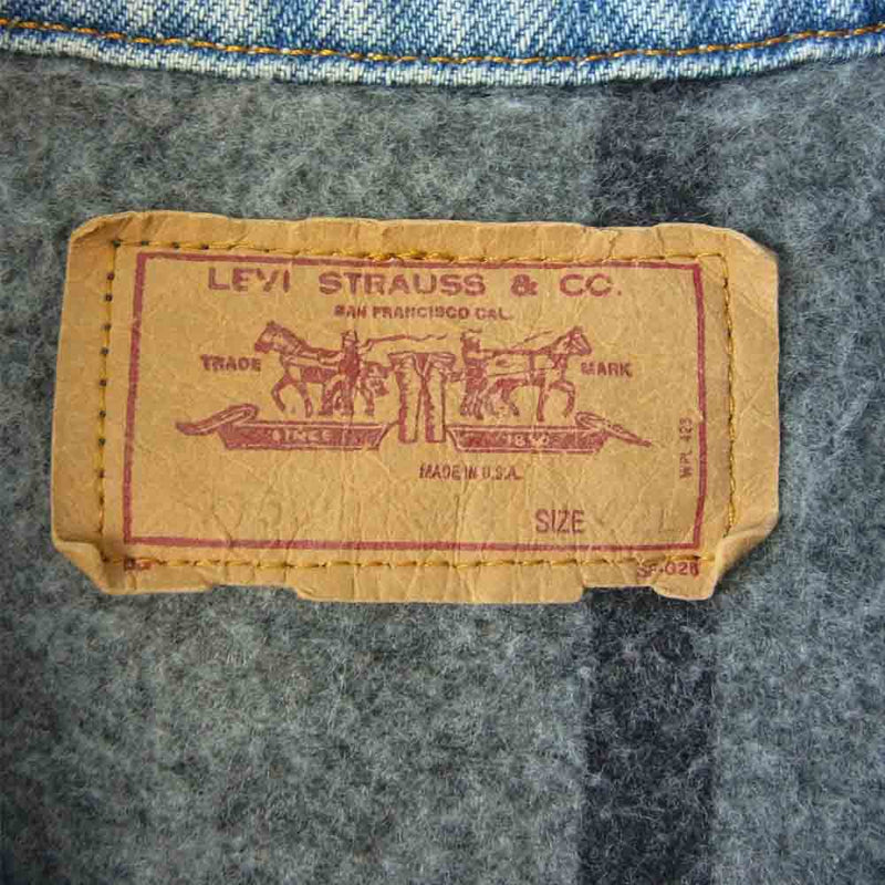 Levi's リーバイス 70506 ボタン裏彫刻527 ブランケット デニム ジャケット インディゴブルー系 42【中古】