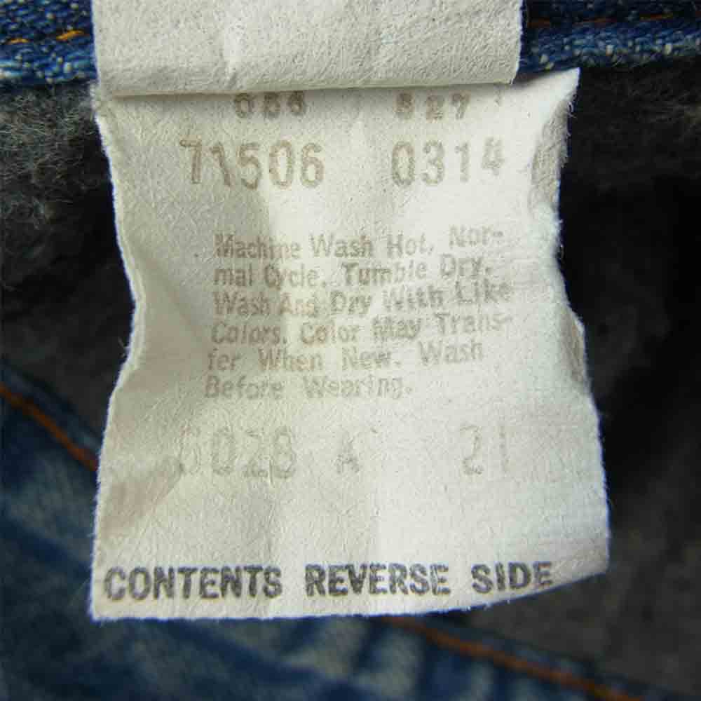 Levi's リーバイス 70506 ボタン裏彫刻527 ブランケット デニム ジャケット インディゴブルー系 42【中古】