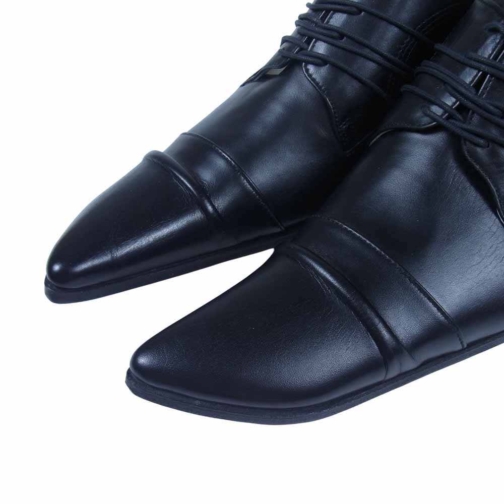 ヒロムタカハラ  レザー バターナイフ シューズ 日本製 ブラック系 41【美品】【中古】