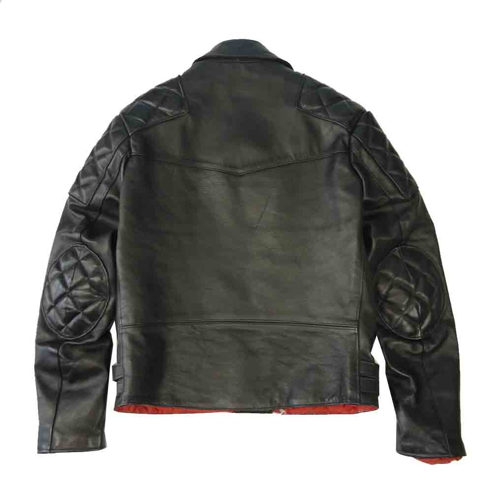トリプルシックス 666 英国製 パデッド ダブルレザー ライダース ブラック系 38【中古】