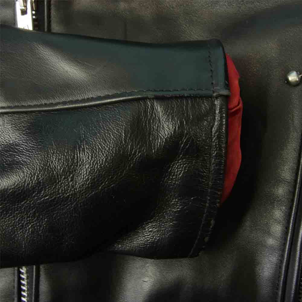 トリプルシックス 666 英国製 パデッド ダブルレザー ライダース ブラック系 38【中古】