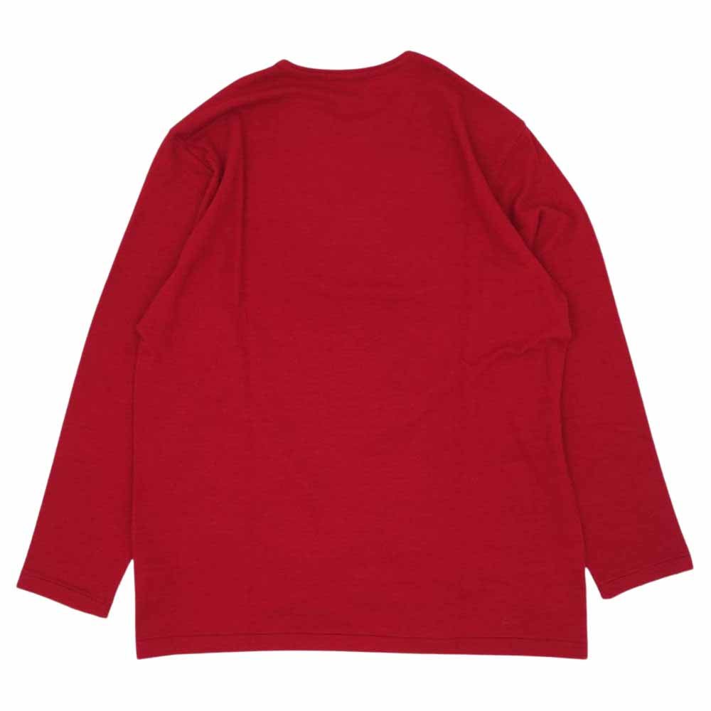 Yohji Yamamoto ヨウジヤマモト POUR HOMME プールオム 21AW HX-T04-170 WOOL AIR PLAIN STITCH REGULAR ROUND NECK LONG SLEEVES ウール ラウンドネック ニット レッド系 3【新古品】【未使用】【中古】