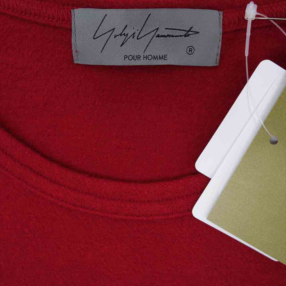 Yohji Yamamoto ヨウジヤマモト POUR HOMME プールオム 21AW HX-T04-170 WOOL AIR PLAIN STITCH REGULAR ROUND NECK LONG SLEEVES ウール ラウンドネック ニット レッド系 3【新古品】【未使用】【中古】