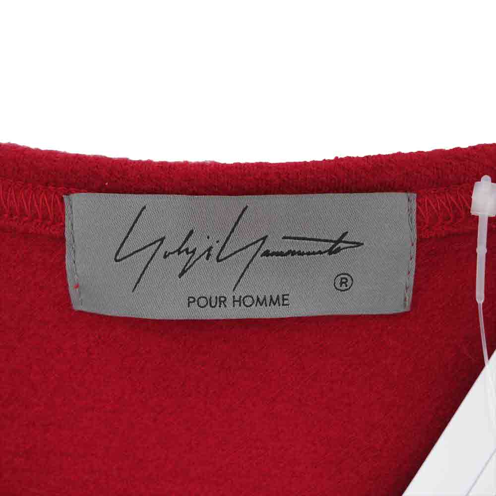 Yohji Yamamoto ヨウジヤマモト POUR HOMME プールオム 21AW HX-T04-170 WOOL AIR PLAIN STITCH REGULAR ROUND NECK LONG SLEEVES ウール ラウンドネック ニット レッド系 3【新古品】【未使用】【中古】