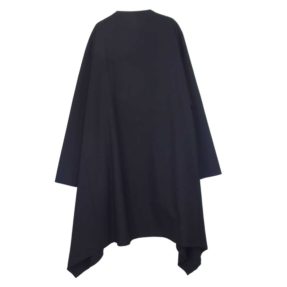 Yohji Yamamoto ヨウジヤマモト GroundY 21AW GM-D05-100  T/W Gabardine Long Drape Jacket TWギャバジン ドレープ ジャケット ブラック系 3【新古品】【未使用】【中古】