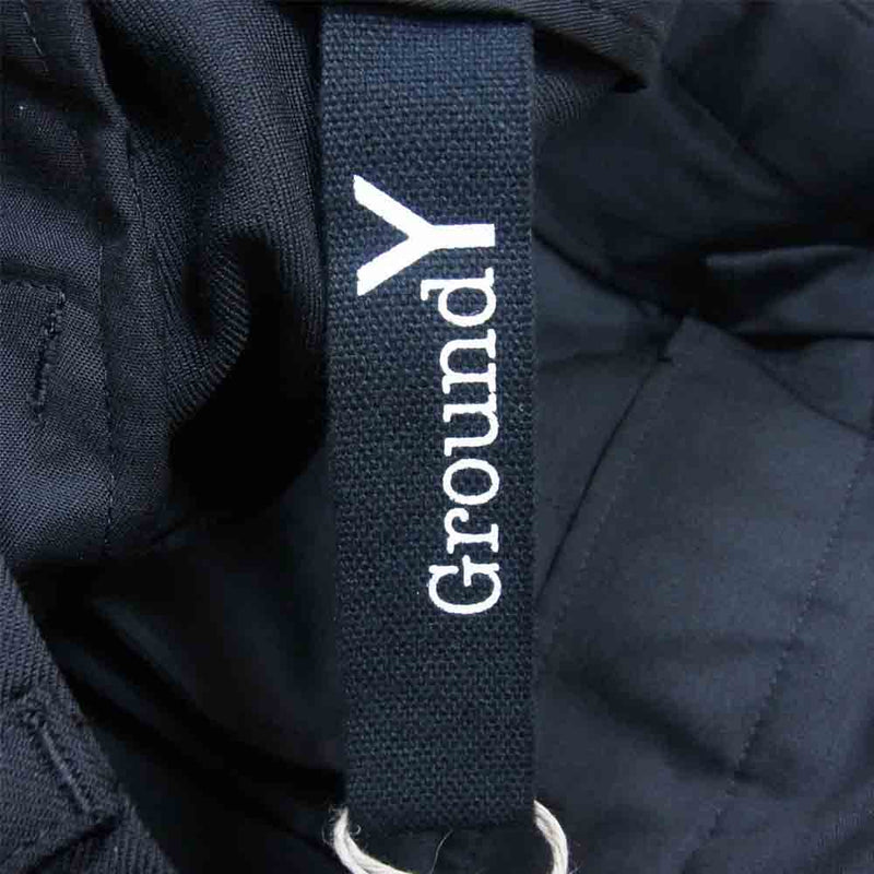 Yohji Yamamoto ヨウジヤマモト GroundY 22SS GG-P01-100-1 T/W Gabardine Hem zipper pants TWギャバジン 裾ジップ パンツ ブラック系 3【新古品】【未使用】【中古】