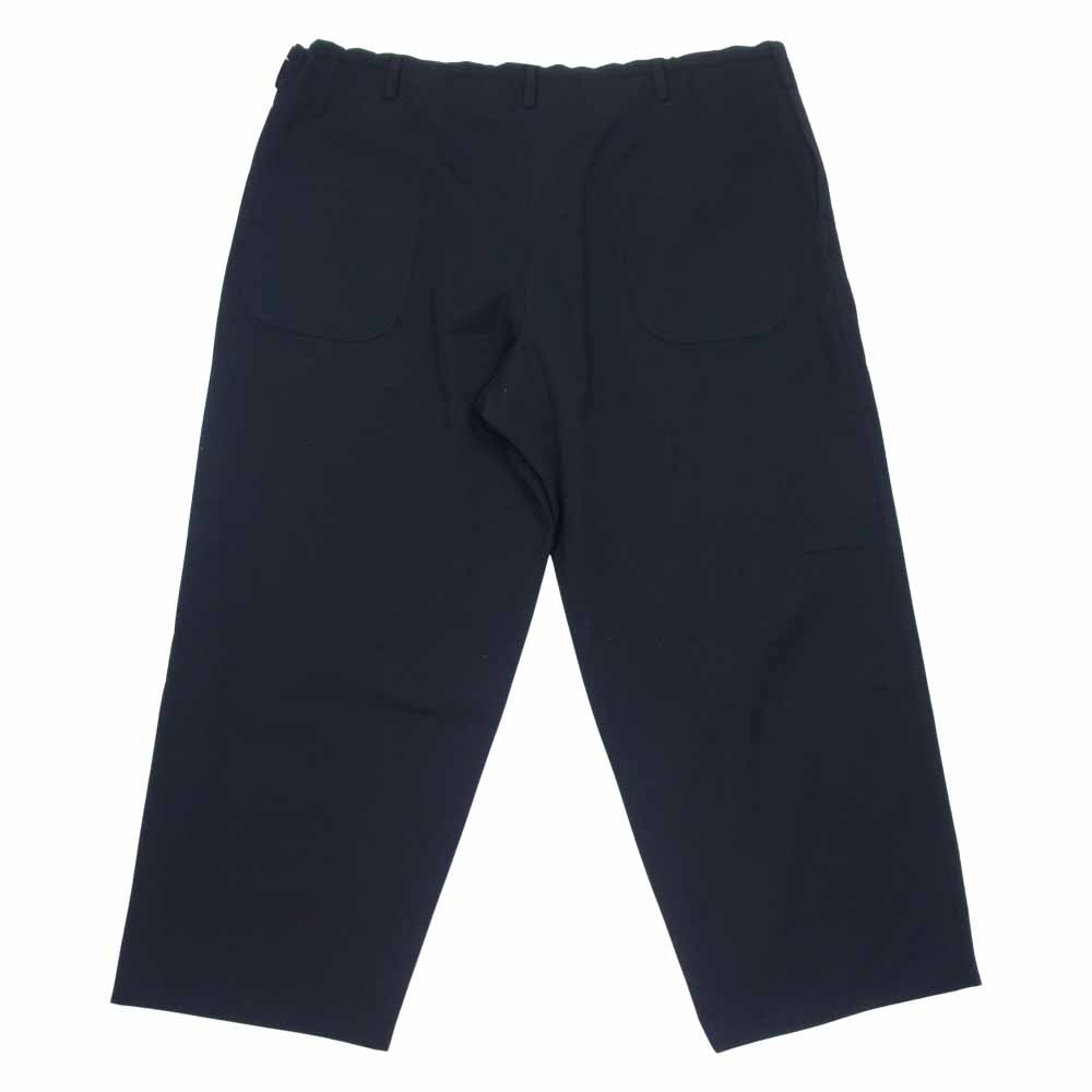 Yohji Yamamoto ヨウジヤマモト POUR HOMME プールオム 21SS HX-P34-100 W/GABARDINE 3STITCHES WIDE STRING PANTS シワギャバ ウールギャバ ３本ステッチ 太ヒモ パンツ ブラック系 3【新古品】【未使用】【中古】