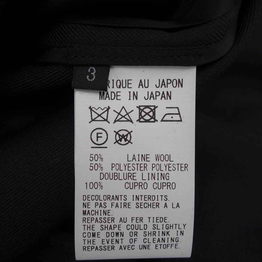 Yohji Yamamoto ヨウジヤマモト GroundY 22SS GG-J03-100 T/W Gabardine Three quarter sleeve jacket TWギャバジン スリークォータ―スリーブ ジャケット ブラック系 3【新古品】【未使用】【中古】