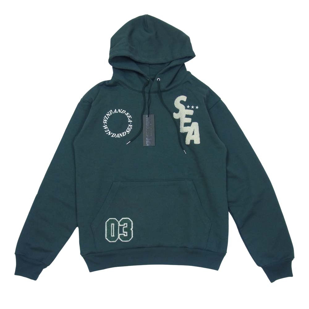 WIND AND SEA ウィンダンシー WDS-BYT-RS-04 Wind and beyouth hoodie ウィンド アンド ベイルート フーディー グリーン系 S【極上美品】【中古】