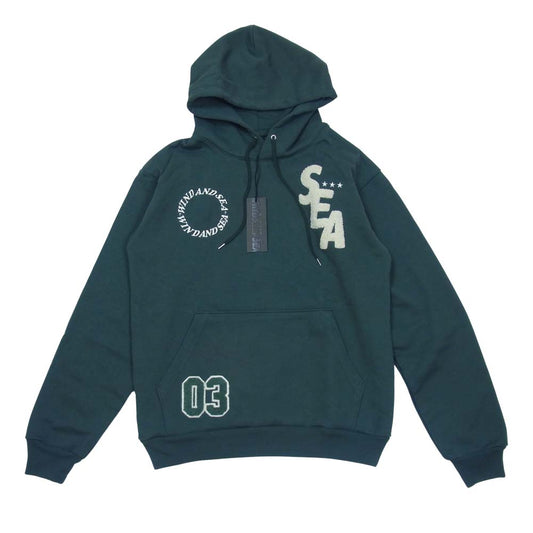WIND AND SEA ウィンダンシー WDS-BYT-RS-04 Wind and beyouth hoodie ウィンド アンド ベイルート フーディー グリーン系 S【極上美品】【中古】