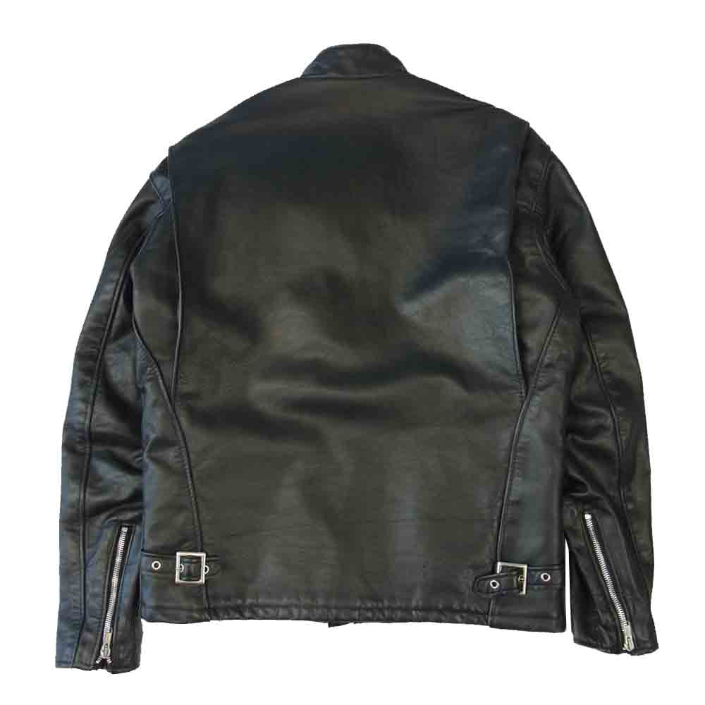 schott ショット 641Q 裏キルティング シングル ライダース ジャケット ブラック系 38【中古】