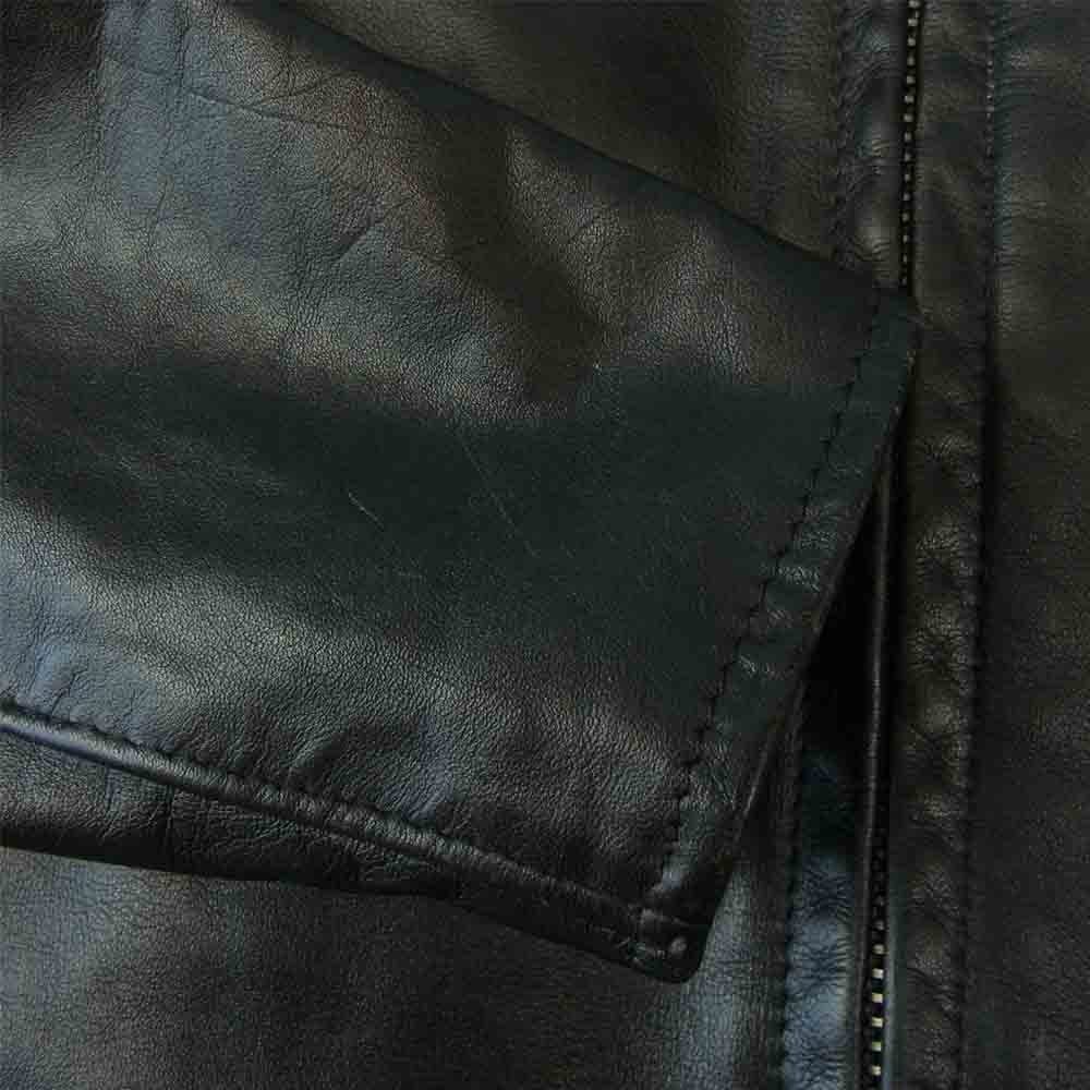 schott ショット 641Q 裏キルティング シングル ライダース ジャケット ブラック系 38【中古】