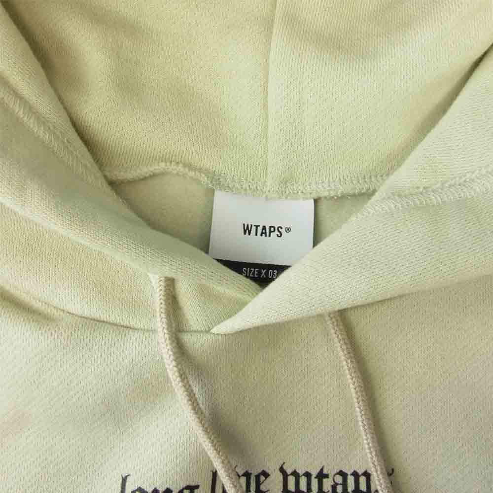 WTAPS ダブルタップス 21AW 212ATDT-HP01S LLW long live wtaps バックプリント プルオーバー パーカー ベージュ系 3【新古品】【未使用】【中古】
