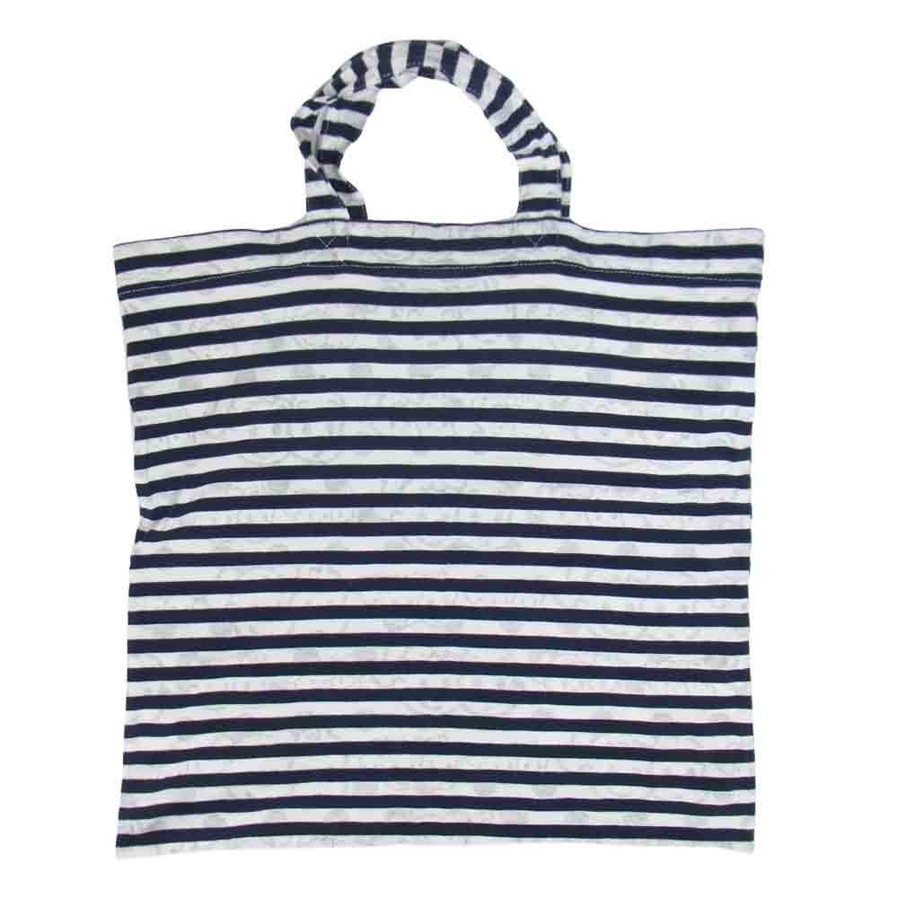 COMME des GARCONS コムデギャルソン AD2017 OS-K224 OSAMU GOODS オサムグッズ 本多修コラボ ボーダー トート バッグ ネイビー系【中古】