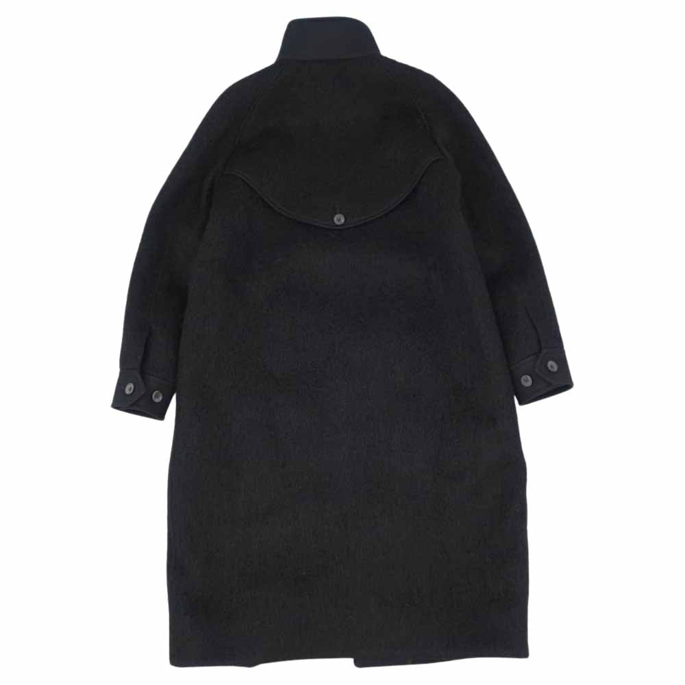 THE RERACS ザリラクス 17FW-RECT-162L スタンドカラー ロング ウール シャギー コート ブラック系 38【美品】【中古】