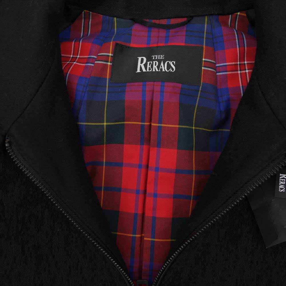 THE RERACS ザリラクス 17FW-RECT-162L スタンドカラー ロング ウール シャギー コート ブラック系 38【美品】【中古】