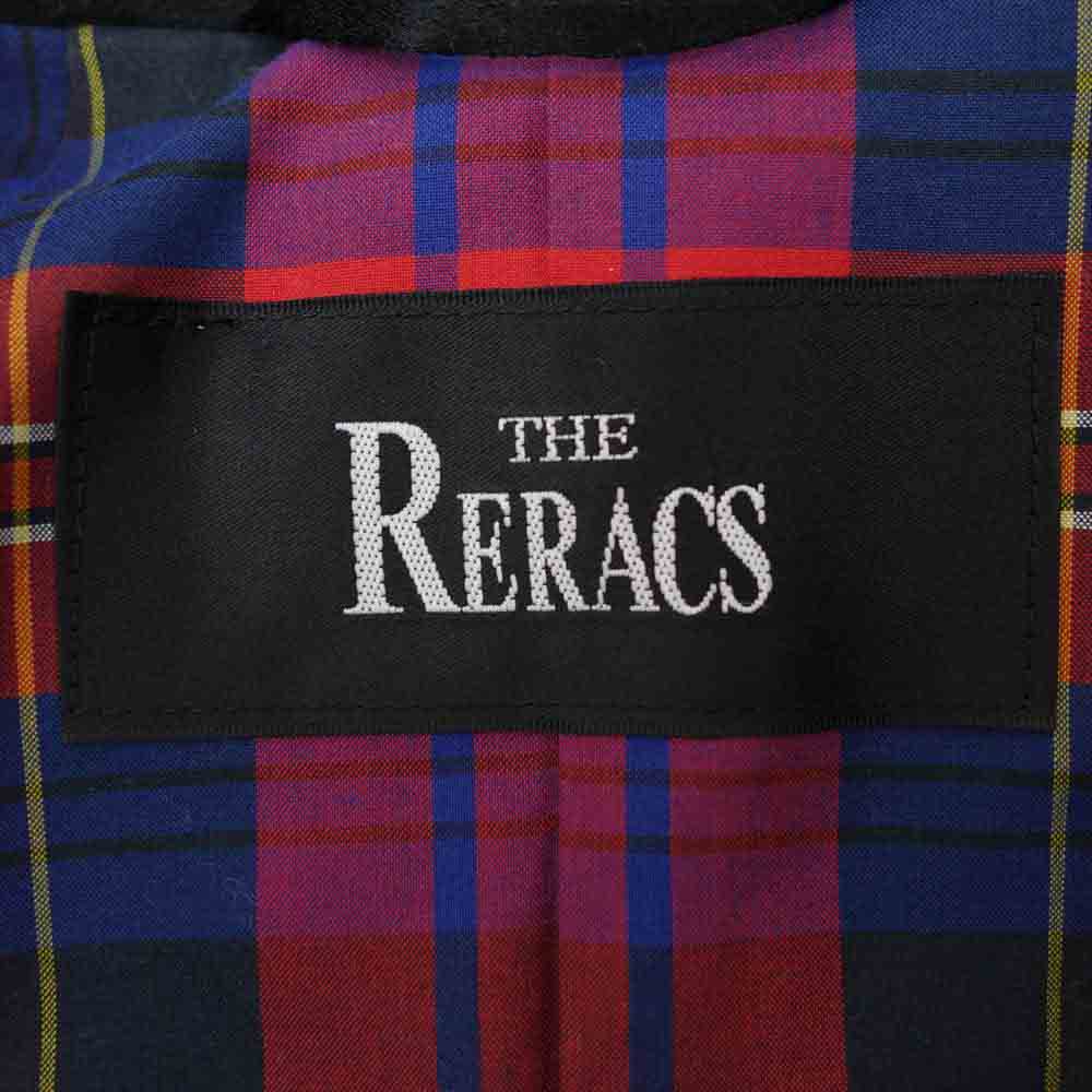 THE RERACS ザリラクス 17FW-RECT-162L スタンドカラー ロング ウール シャギー コート ブラック系 38【美品】【中古】