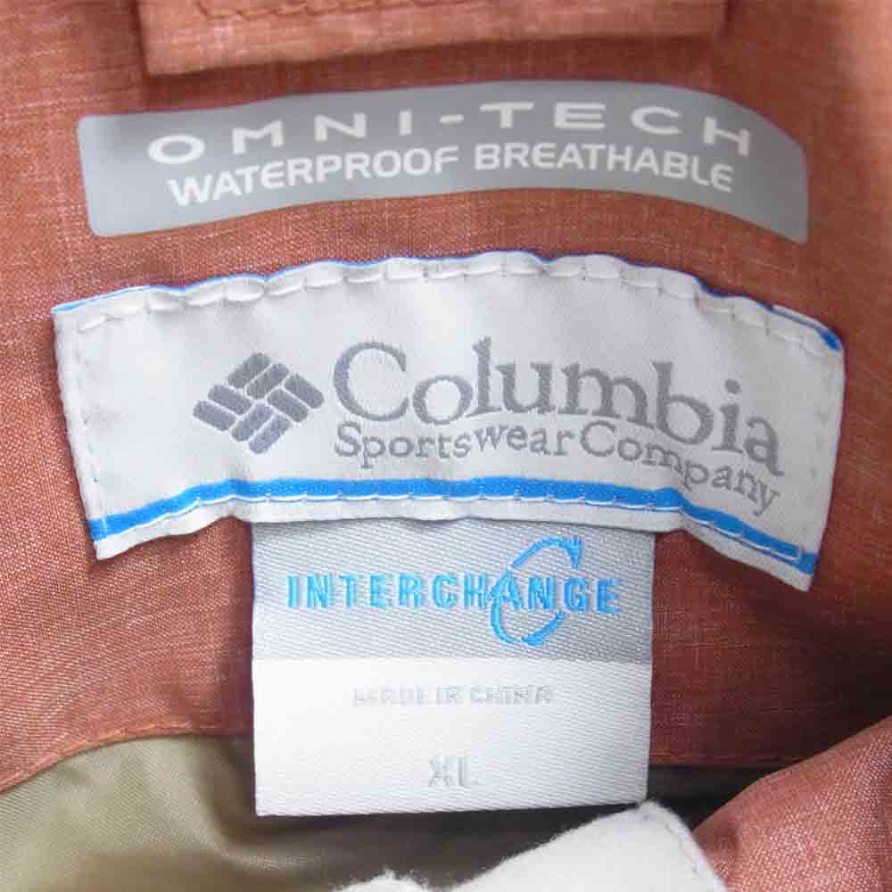 Columbia コロンビア PL2954 バーティカル グライド ジャケット 赤橙系 XL【中古】