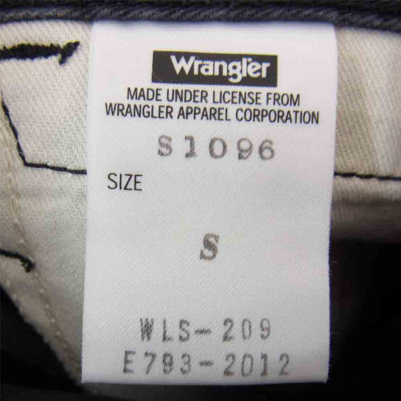 BACKBONE バックボーン × Wrangler ラングラー S1096 ロゴ 刺繍 ブーツカット パンツ グレー グレー系 S【中古】