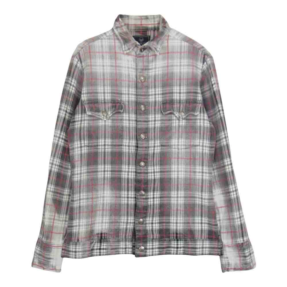 BACKBONE バックボーン BB07SS-S15 チェック フランネル シャツ グレー系 S【中古】