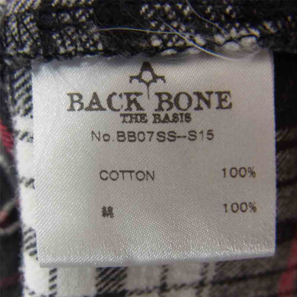 BACKBONE バックボーン BB07SS-S15 チェック フランネル シャツ グレー系 S【中古】