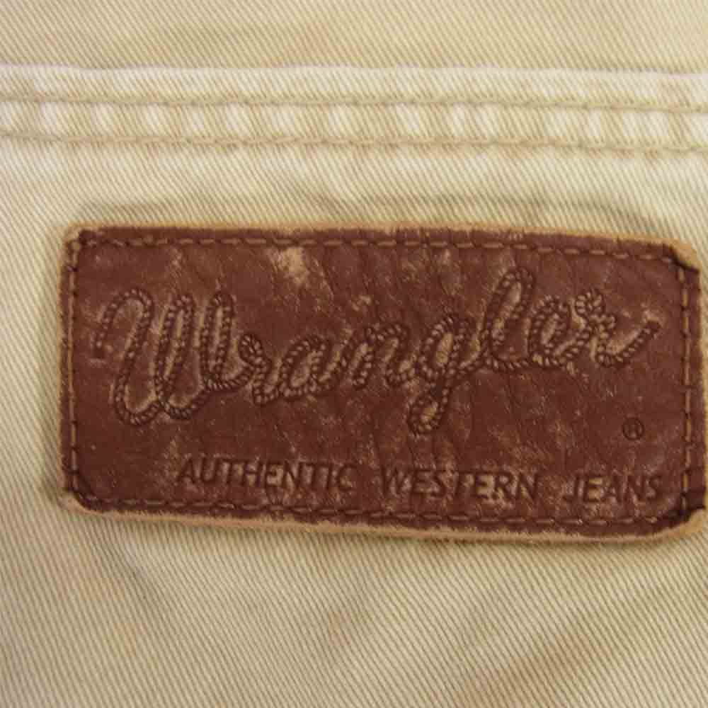 BACKBONE バックボーン × Wrangler ラングラー S1096 ロゴ 刺繍 ブーツカット パンツ ベージュ ベージュ系 S【中古】