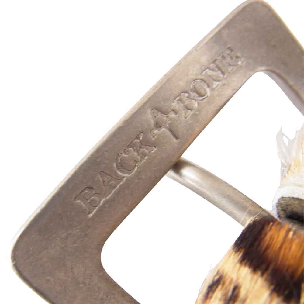 BACKBONE バックボーン 12SS LEOPARD BELT レオパード レザー ハラコ ベルト ブラウン系 33【中古】