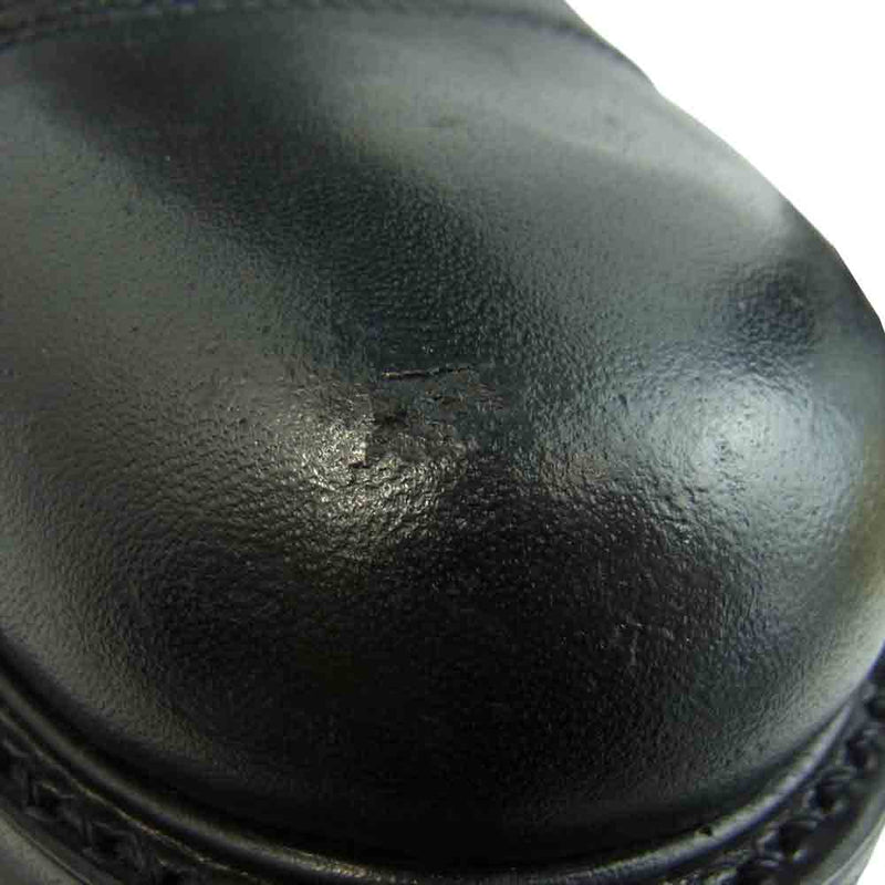 BACKBONE バックボーン 型押しロゴ ビブラムソール バックジップ ブーツ ブラック系 実寸約27.5㎝【中古】
