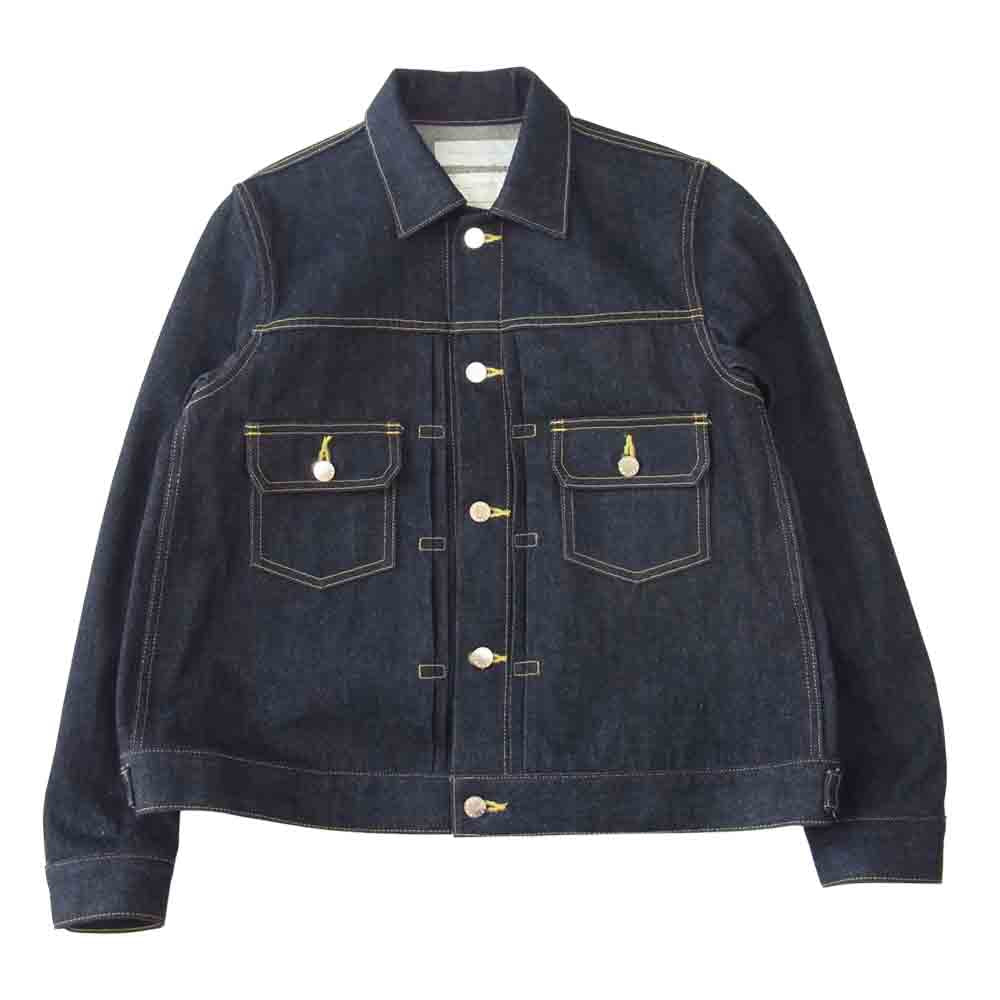 FUMITO GANRYU フミトガンリュウ 20AW FU3-BL-101 Pleated denim Blouson プリーツ デニム ブルゾン ジャケット インディゴブルー系 1【中古】