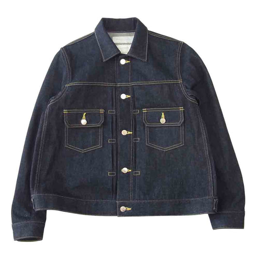 FUMITO GANRYU フミトガンリュウ 20AW FU3-BL-101 Pleated denim Blouson プリーツ デニム ブルゾン ジャケット インディゴブルー系 1【中古】