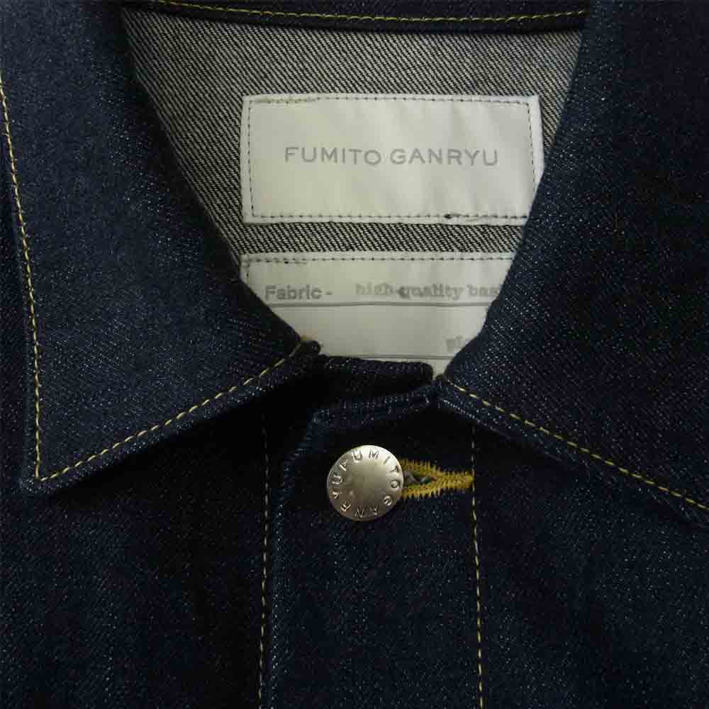 FUMITO GANRYU フミトガンリュウ 20AW FU3-BL-101 Pleated denim Blouson プリーツ デニム ブルゾン ジャケット インディゴブルー系 1【中古】