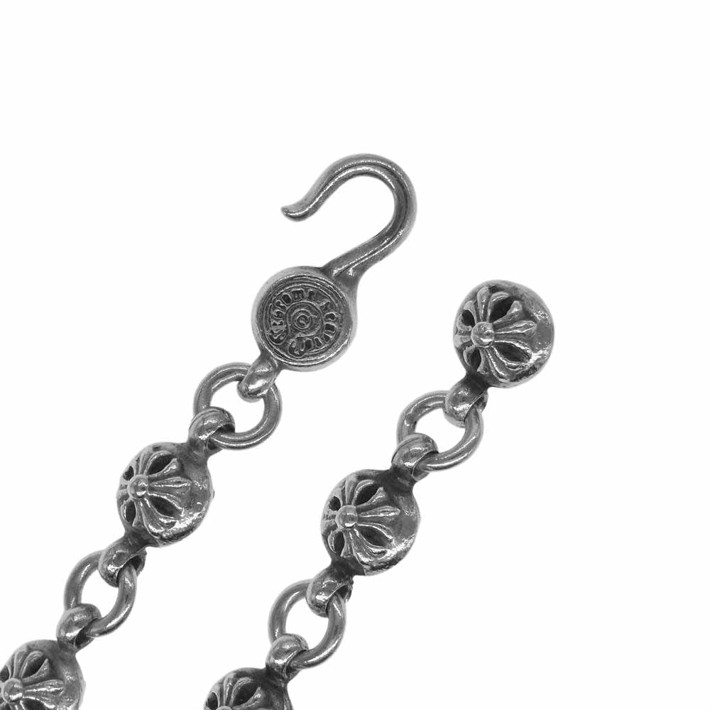 CHROME HEARTS クロムハーツ（原本無） スモール CHクロス クロスボールチェーン シルバー系【中古】