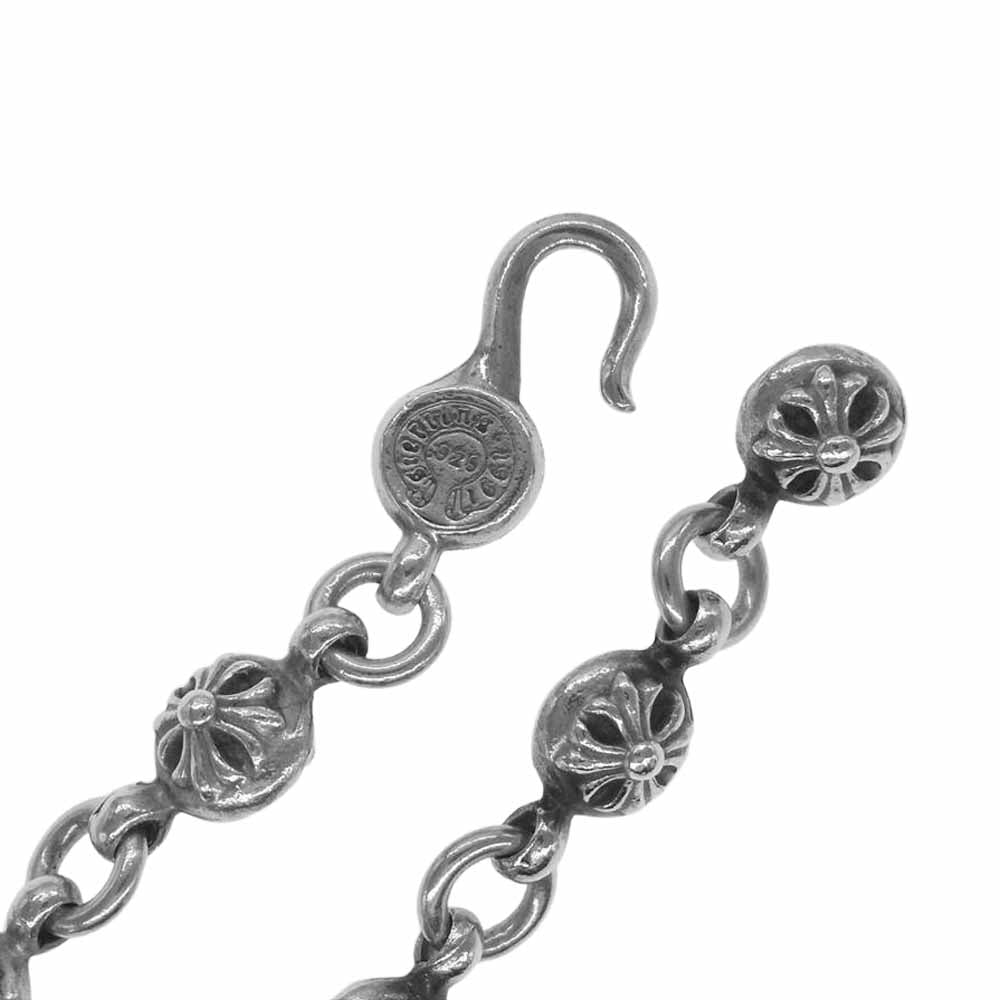 CHROME HEARTS クロムハーツ（原本無） スモール CHクロス クロスボールチェーン シルバー系【中古】