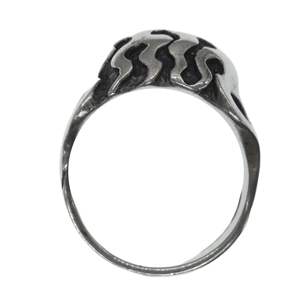 CRAZY PIG クレイジーピッグ ギャランティ付属 Hells Skull Ring ヘル スカル リング シルバー系 21号【中古】
