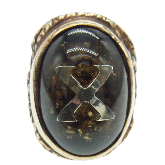 ALEX STREETER アレックスストリーター 10周年限定 ブロンズ カスタム X エンジェルハート リング ゴールド系 14号【中古】