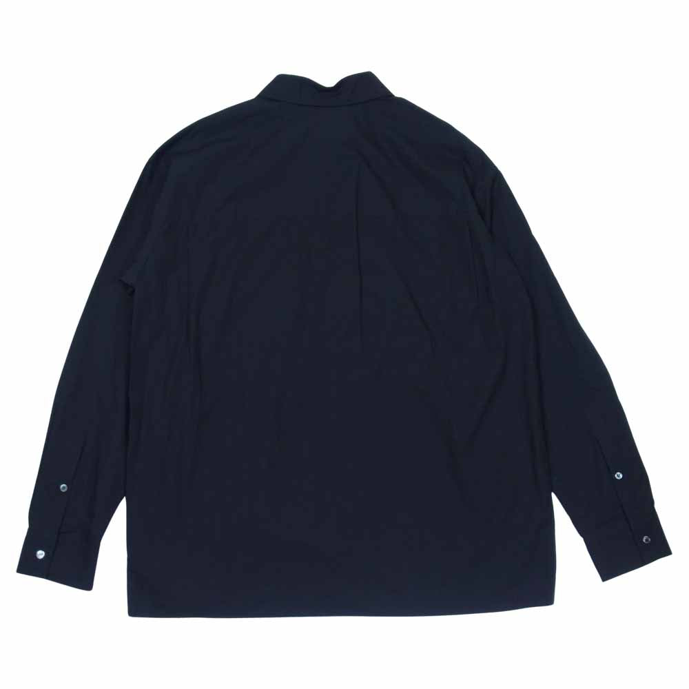 AMBUSH アンブッシュ BMGA048F21FAB001 ZIP BUTTON SHIRT ジップ ボタン シャツ 長袖 ダークネイビー系 50【中古】