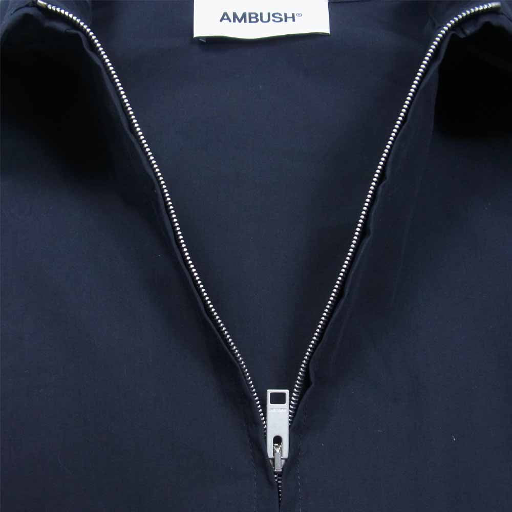 AMBUSH アンブッシュ BMGA048F21FAB001 ZIP BUTTON SHIRT ジップ ボタン シャツ 長袖 ダークネイビー系 50【中古】