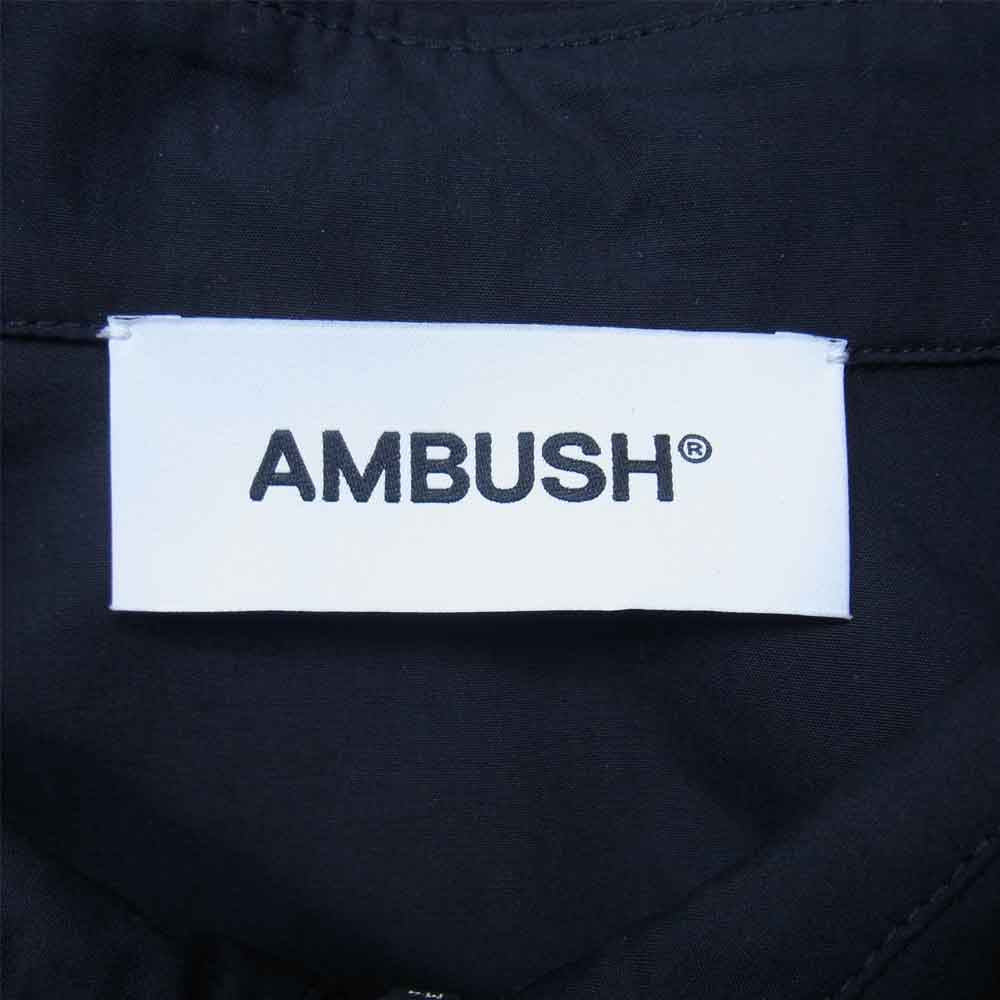 AMBUSH アンブッシュ BMGA048F21FAB001 ZIP BUTTON SHIRT ジップ ボタン シャツ 長袖 ダークネイビー系 50【中古】