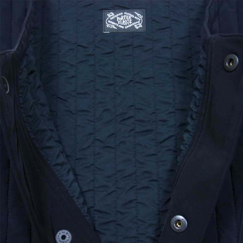 PORTER CLASSIC ポータークラシック 20AW SUPER NYLON STRETCH JACKET 製品染め ナイロン ストレッチ キルティング ジャケット ダークネイビー系 4【中古】