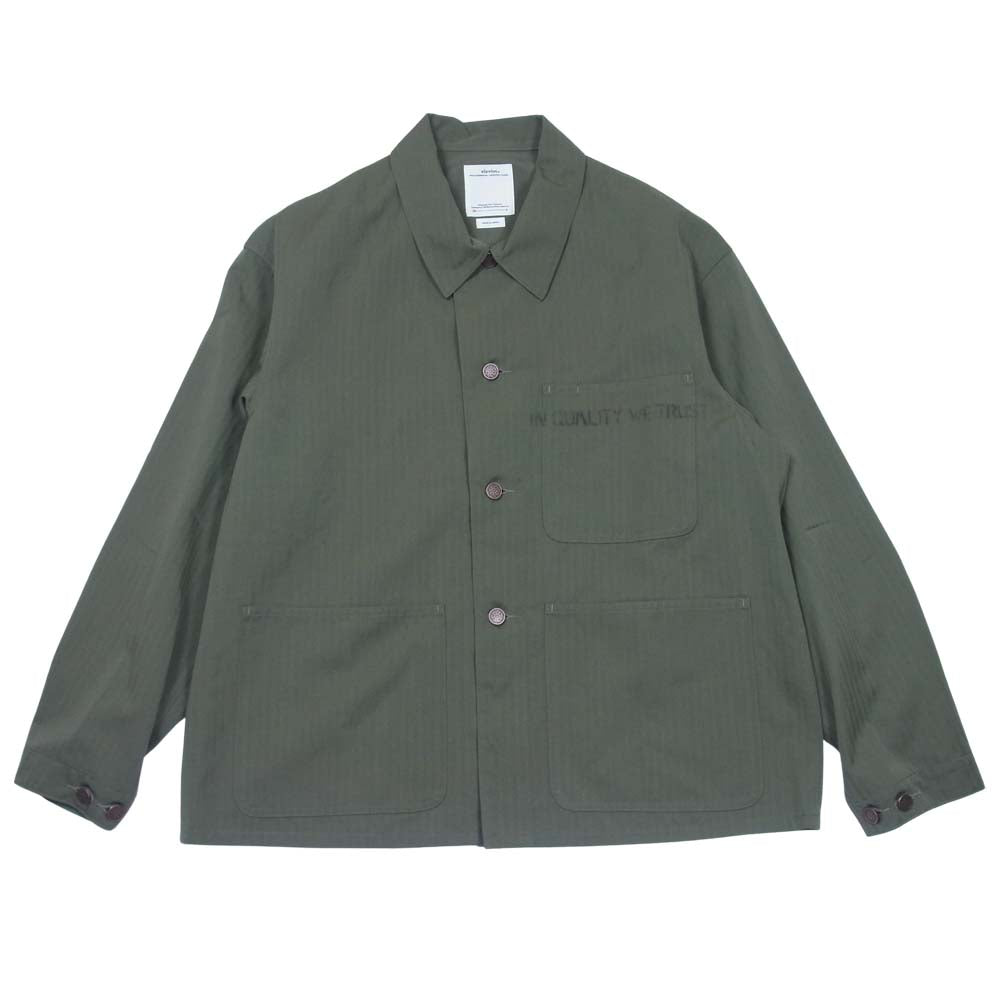 VISVIM ビズビム 21AW 0121205013018 BAKER COVERALL ベイカー カバーオール ジャケット モスグリーン系 4【美品】【中古】
