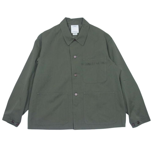 VISVIM ビズビム 21AW 0121205013018 BAKER COVERALL ベイカー カバーオール ジャケット モスグリーン系 4【美品】【中古】