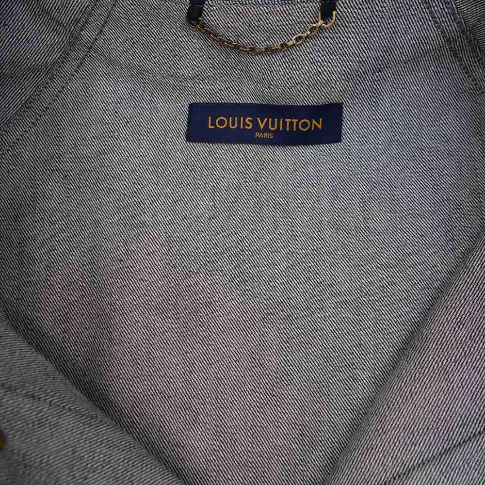 LOUIS VUITTON ルイ・ヴィトン 1A9GTK 国内正規品 エンボス モノグラム ベースボール シャツ ダークグレー系 XXL【美品】【中古】