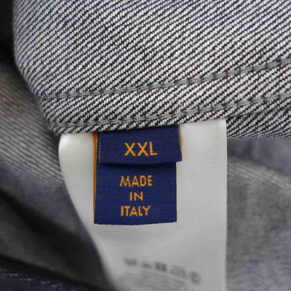 LOUIS VUITTON ルイ・ヴィトン 1A9GTK 国内正規品 エンボス モノグラム ベースボール シャツ ダークグレー系 XXL【美品】【中古】