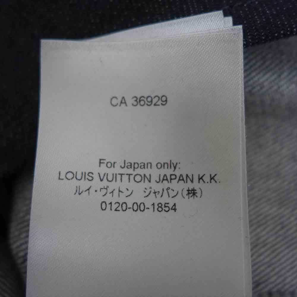 LOUIS VUITTON ルイ・ヴィトン 1A9GTK 国内正規品 エンボス モノグラム ベースボール シャツ ダークグレー系 XXL【美品】【中古】