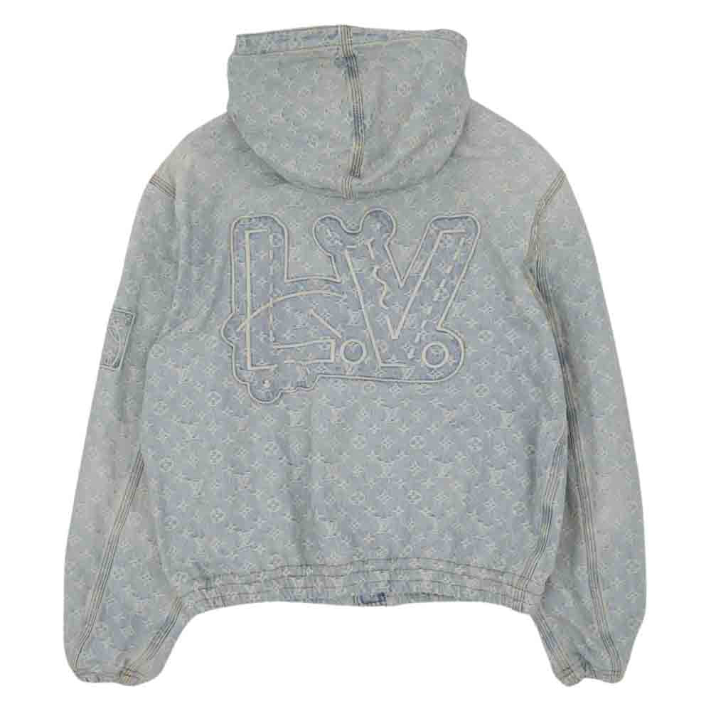 LOUIS VUITTON ルイ・ヴィトン 21AW 1A8WTS 国内正規品 NBA ジップスルーフーディ インディゴブルー系 54【中古】